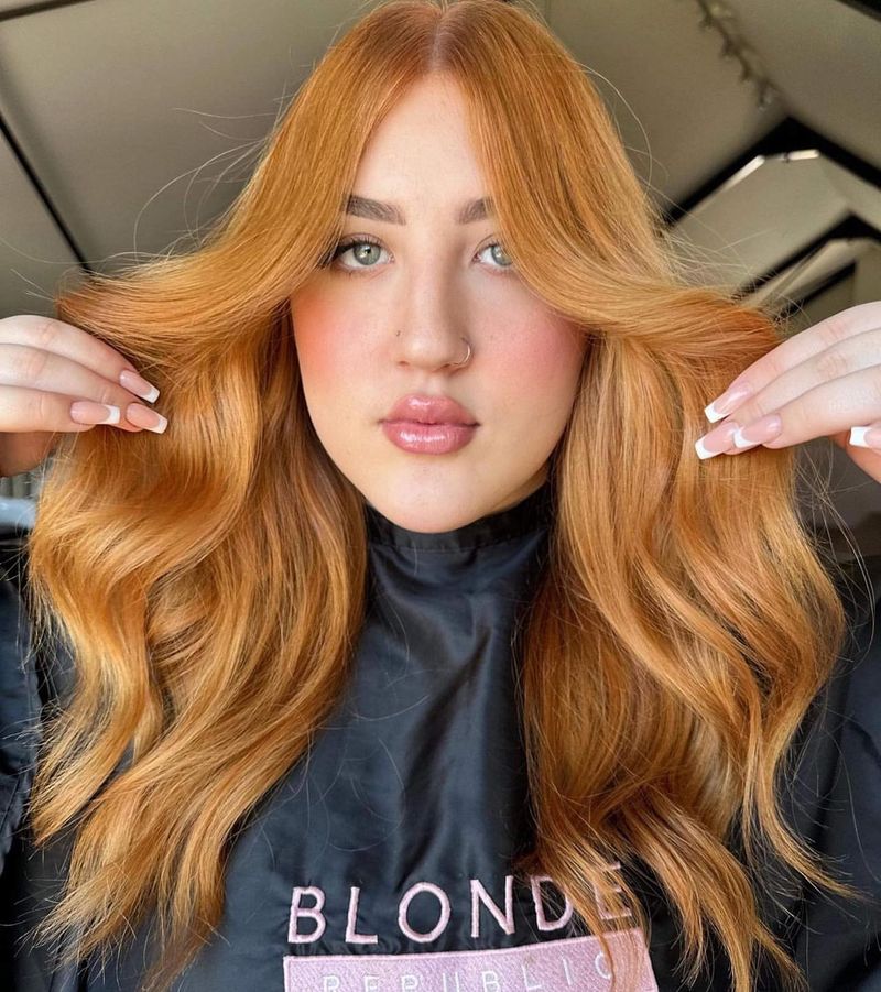 Strawberry Blonde with Soft Waves