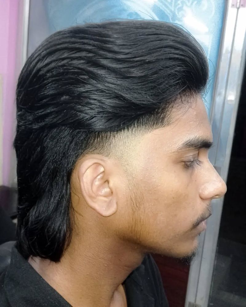 Subtle Burst Fade Mullet