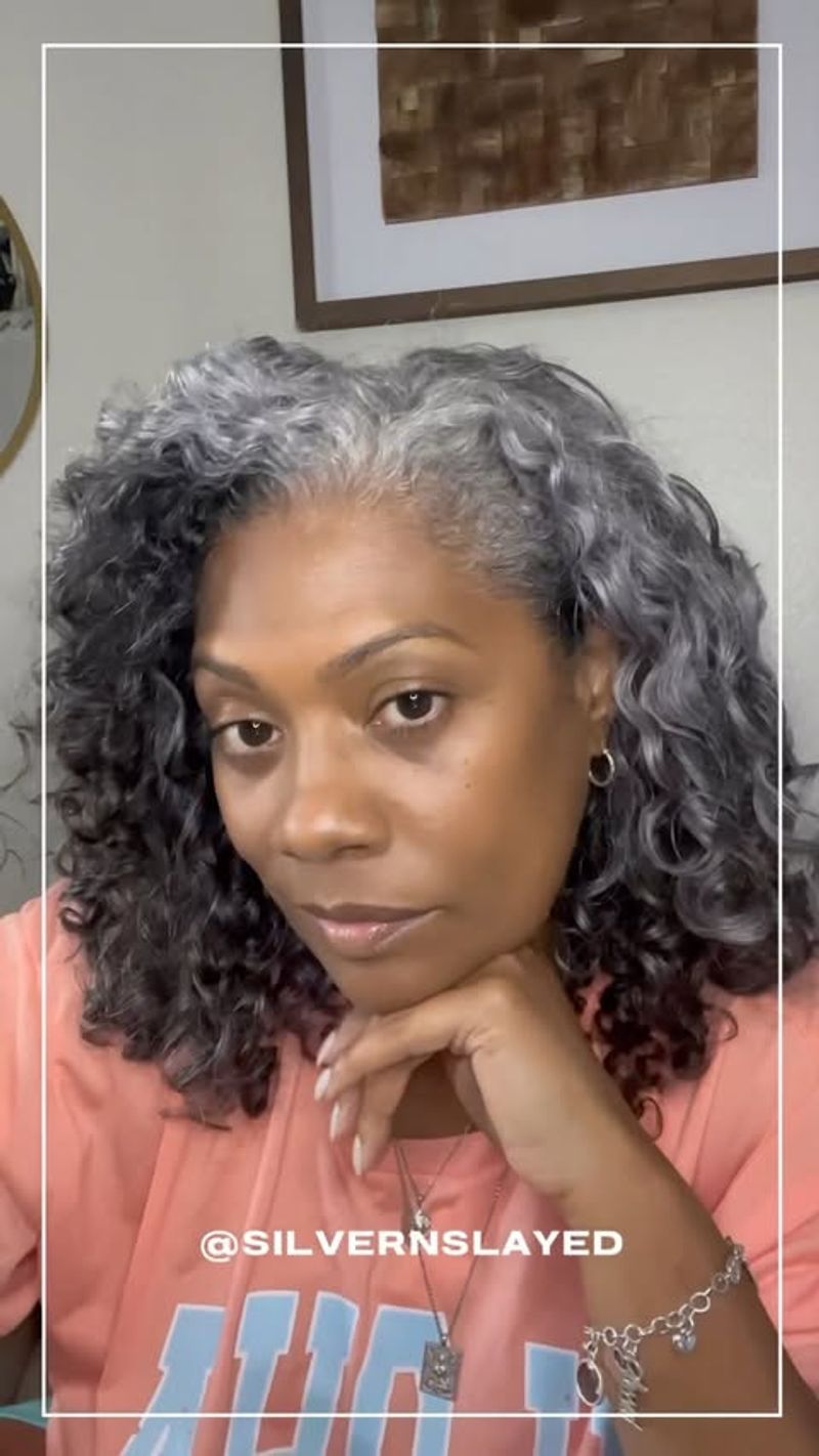 Subtle Curls with Side Part