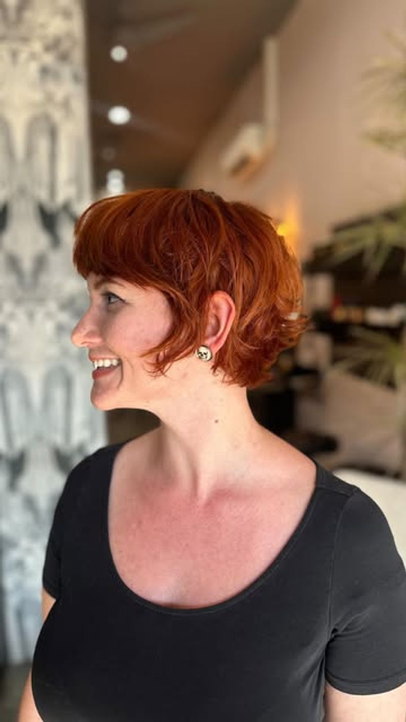 Textured Auburn Pixie