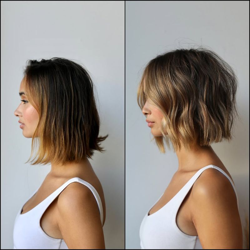 Textured Bob with Highlights