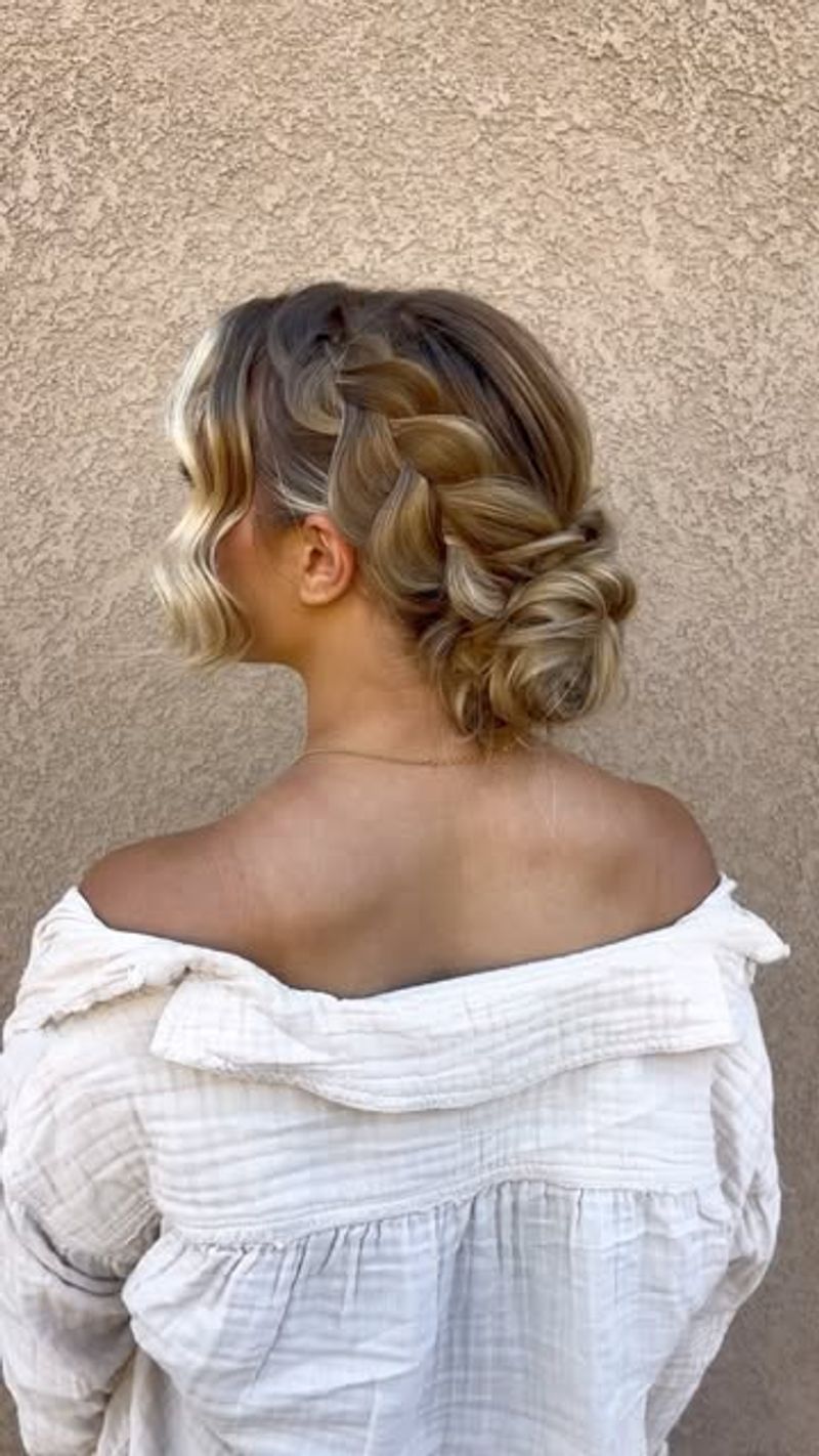 Penteado com tranças texturizadas