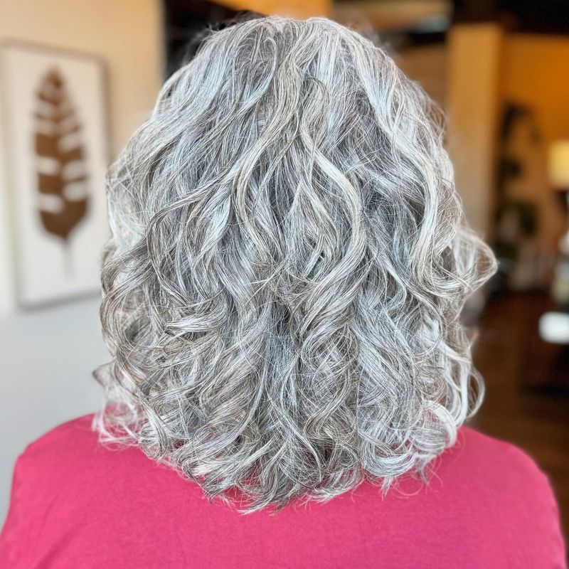 Textured Gray Waves