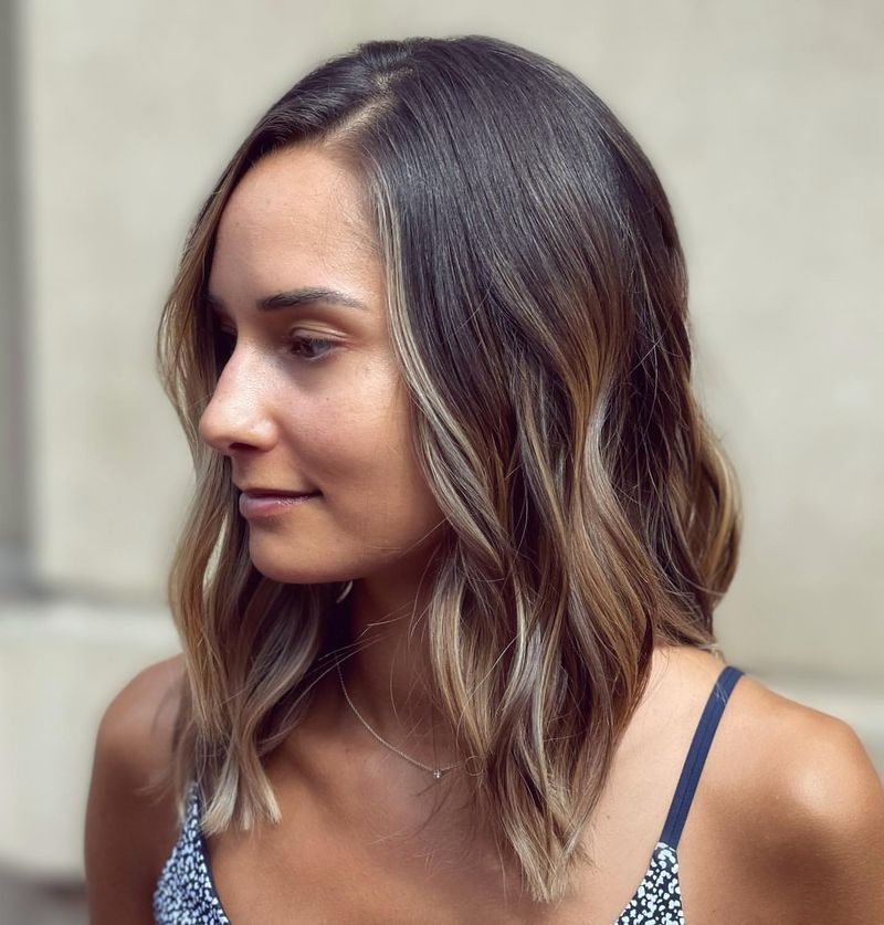 Textured Lob with Balayage