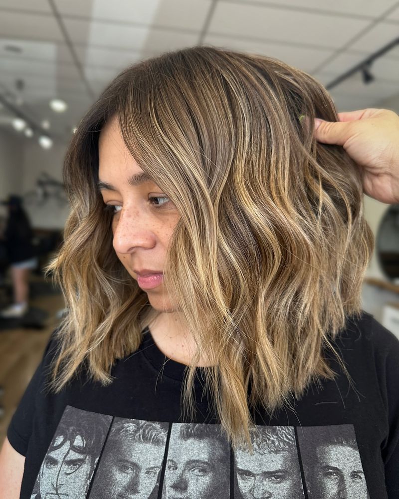 Textured Waves with Balayage