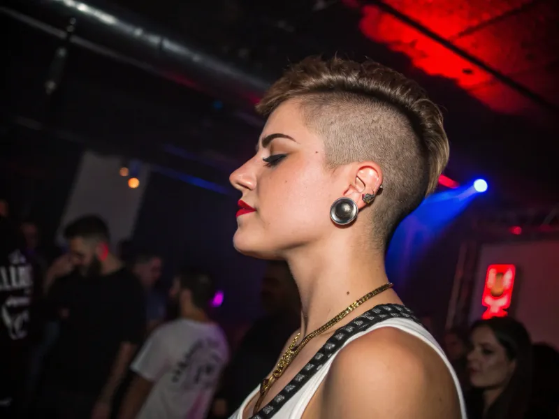 Pixie Undercut avec clous