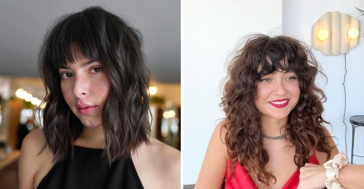 25 Bangs + Waves Styles: The Ultimate Hair Combo For Round Faces