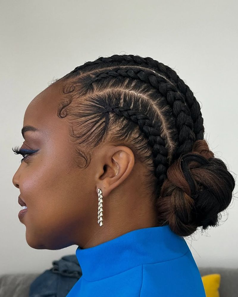 Penteado elegante com tranças