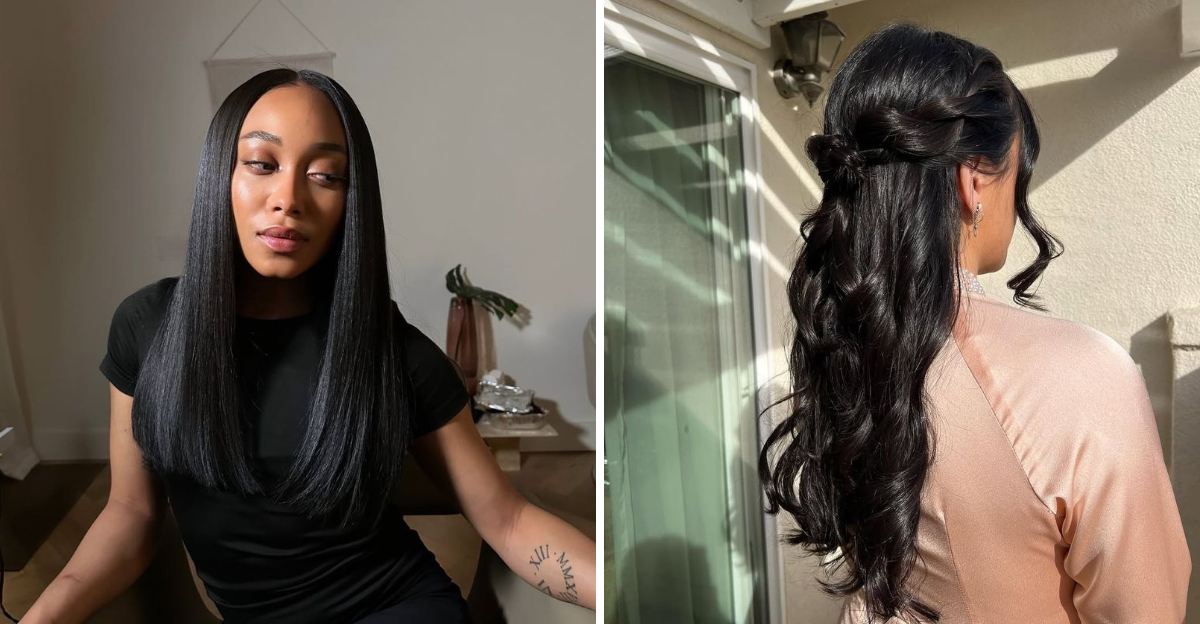 30 Long Black Hair Hairstyles For Older Women