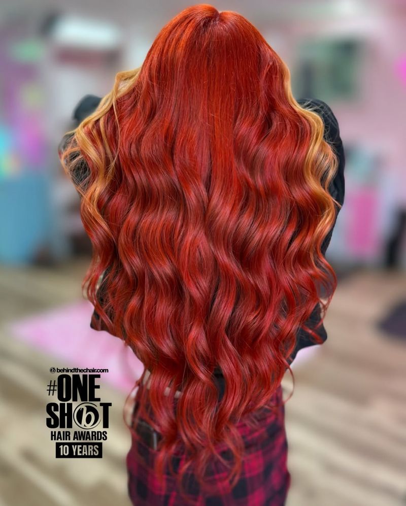 Fiery Copper Waves