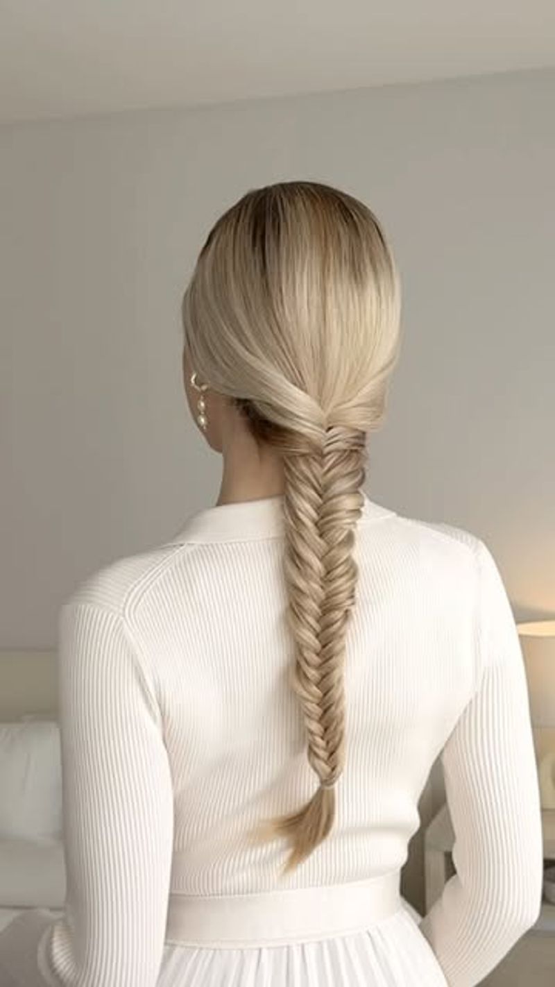 Youthful Hairstyle: Fishtail Braid