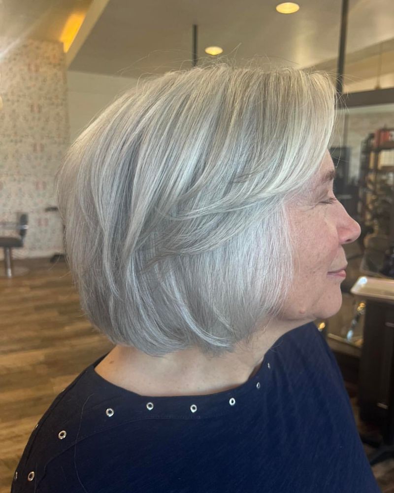 Sleek Bob with Long Bangs