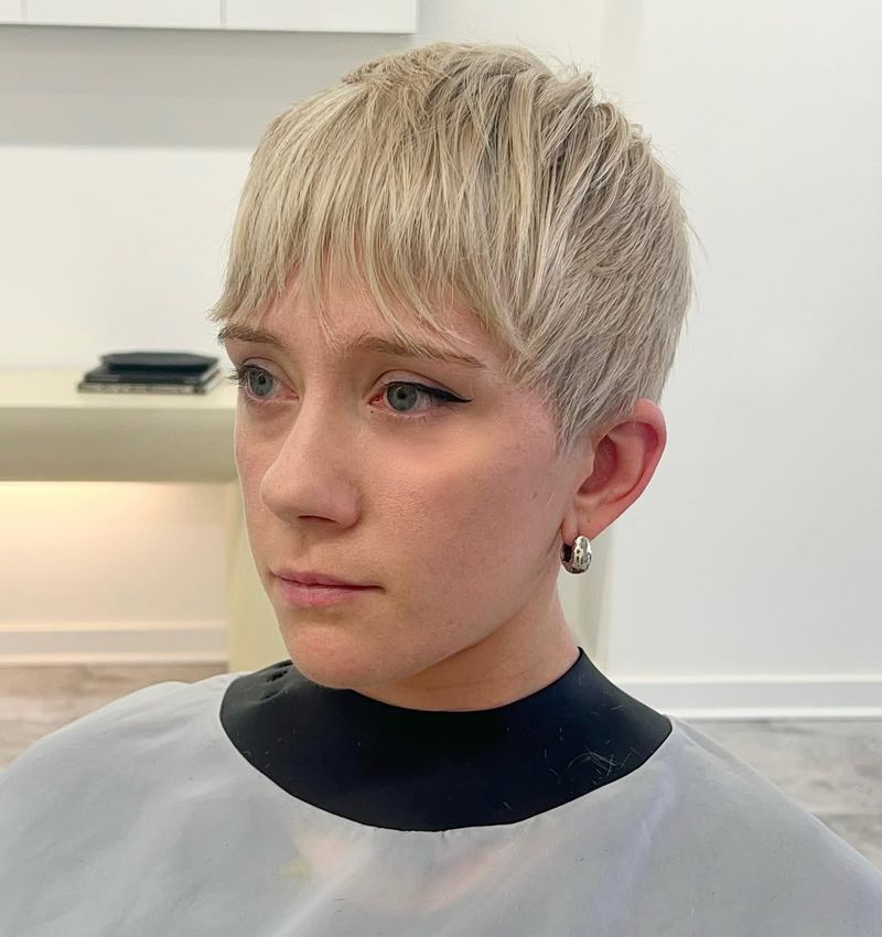 Blunt Bangs with Pixie Cut