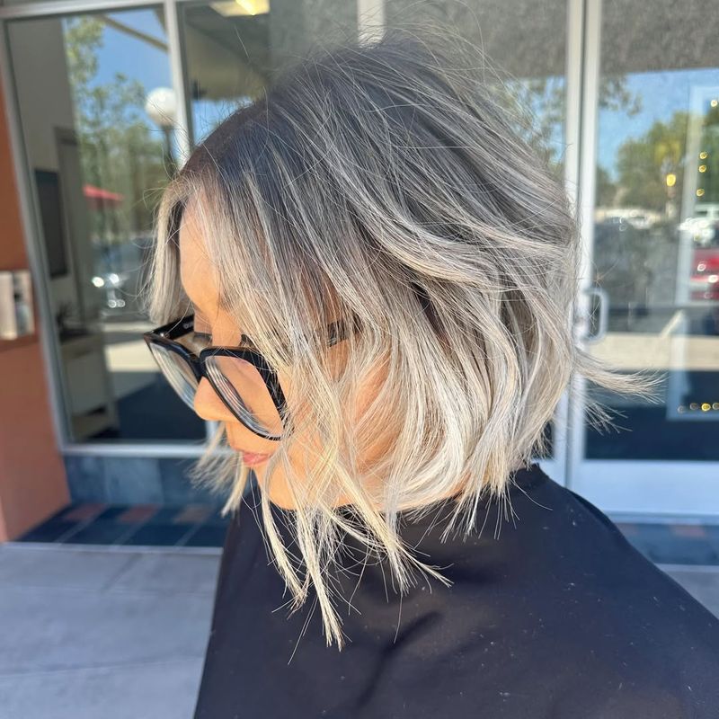 Textured Bob with Balayage