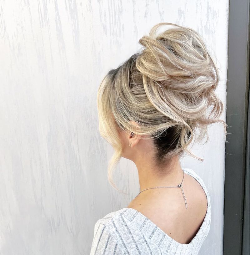 Elegant Chignon with Highlights