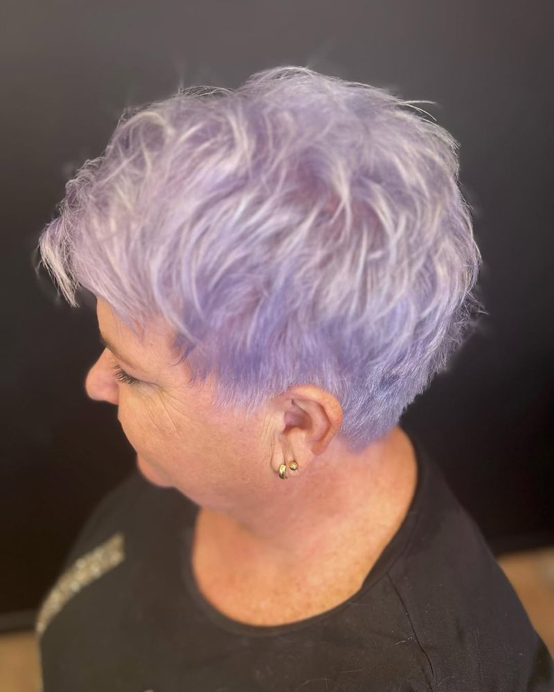 Lavender Pixie Cut