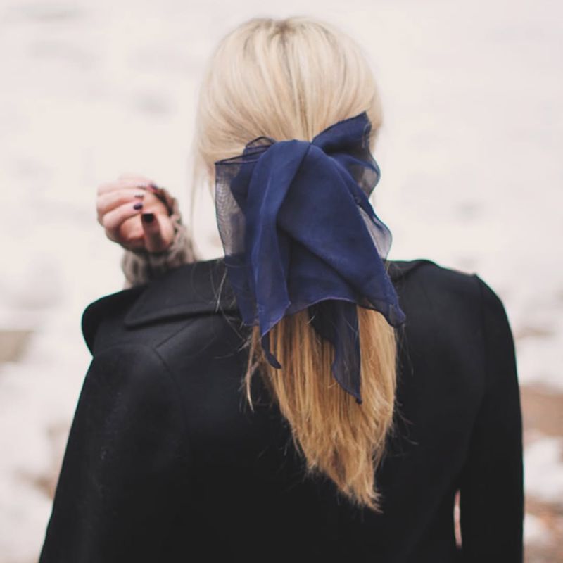 Low Ponytail with Scarf