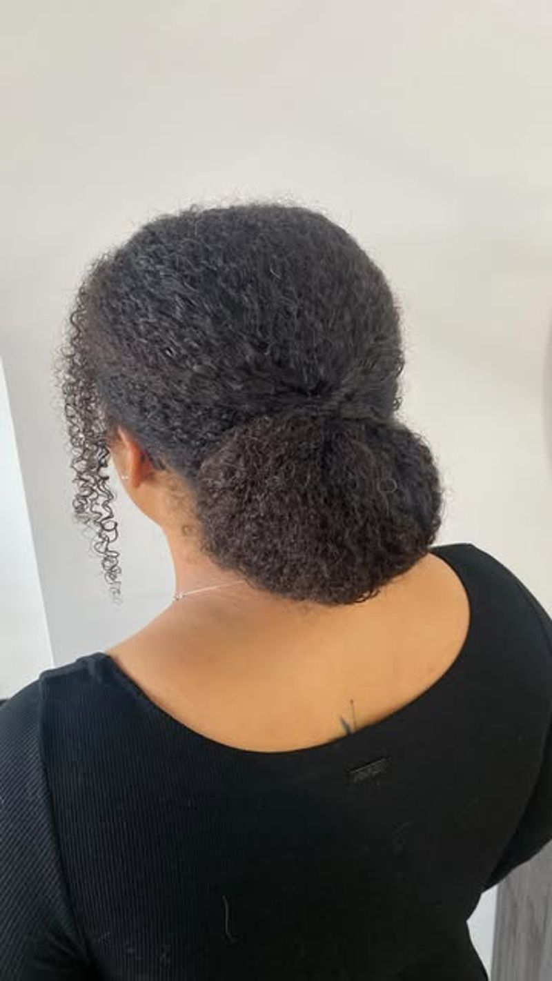 Textured Updo with Natural Curls