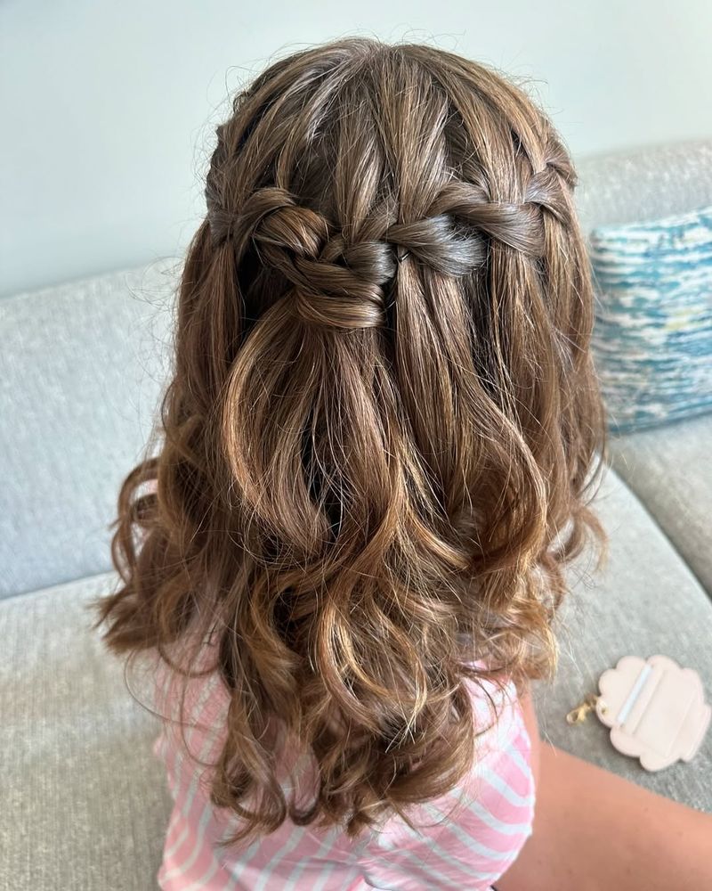 Caramel Brown Waterfall Braid