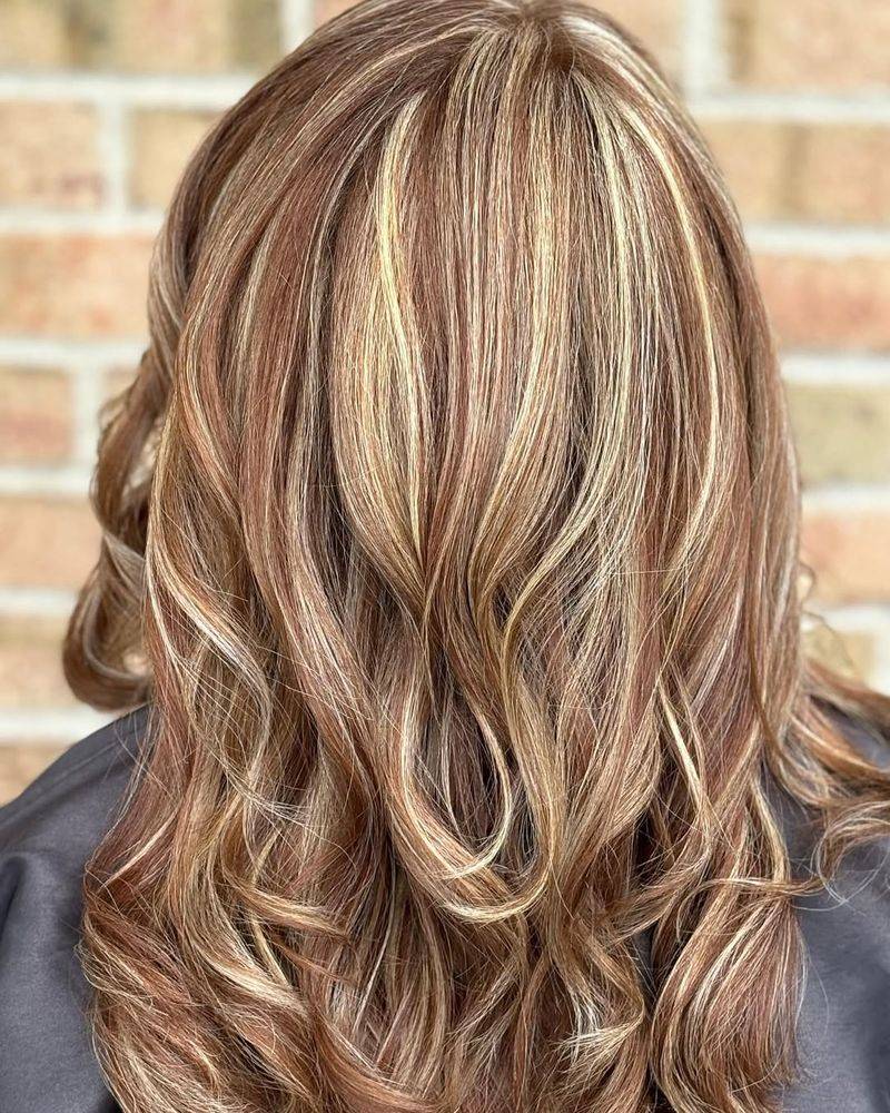 Caramel Brown with Champagne Highlights