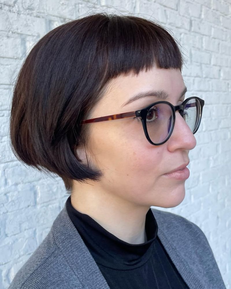 Asymmetrical Bob with Baby Bangs