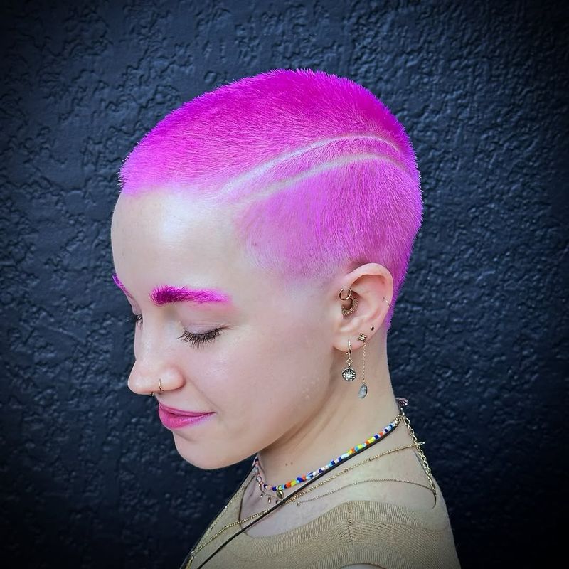 Vibrant Buzz Cut