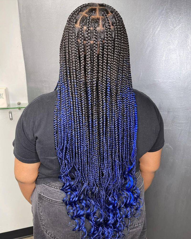 Ombre Blue Braids