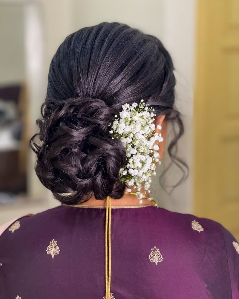 Messy Bun with Baby's Breath