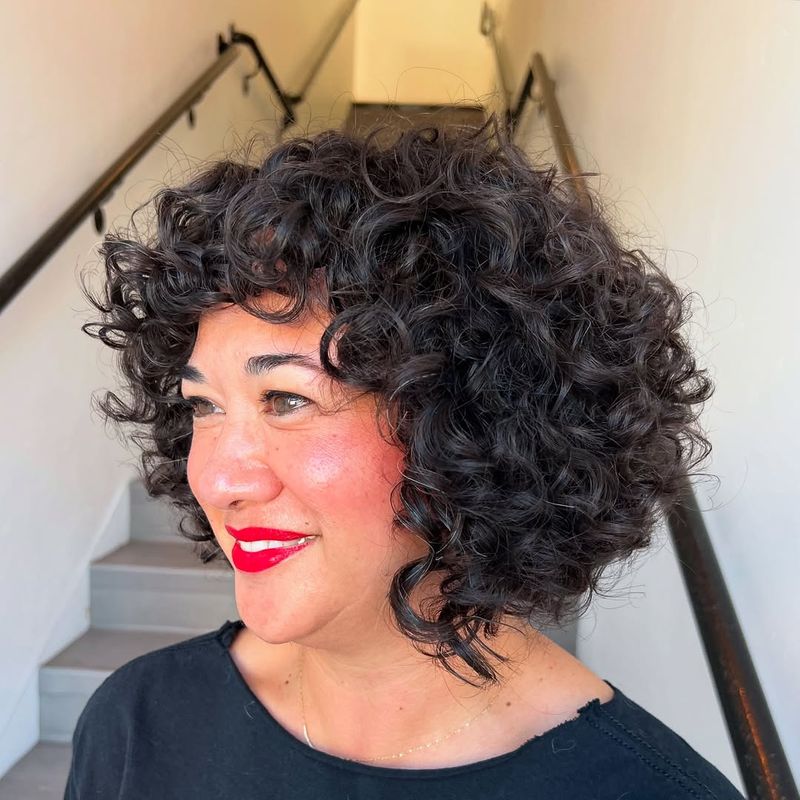 Voluminous Curly Bob