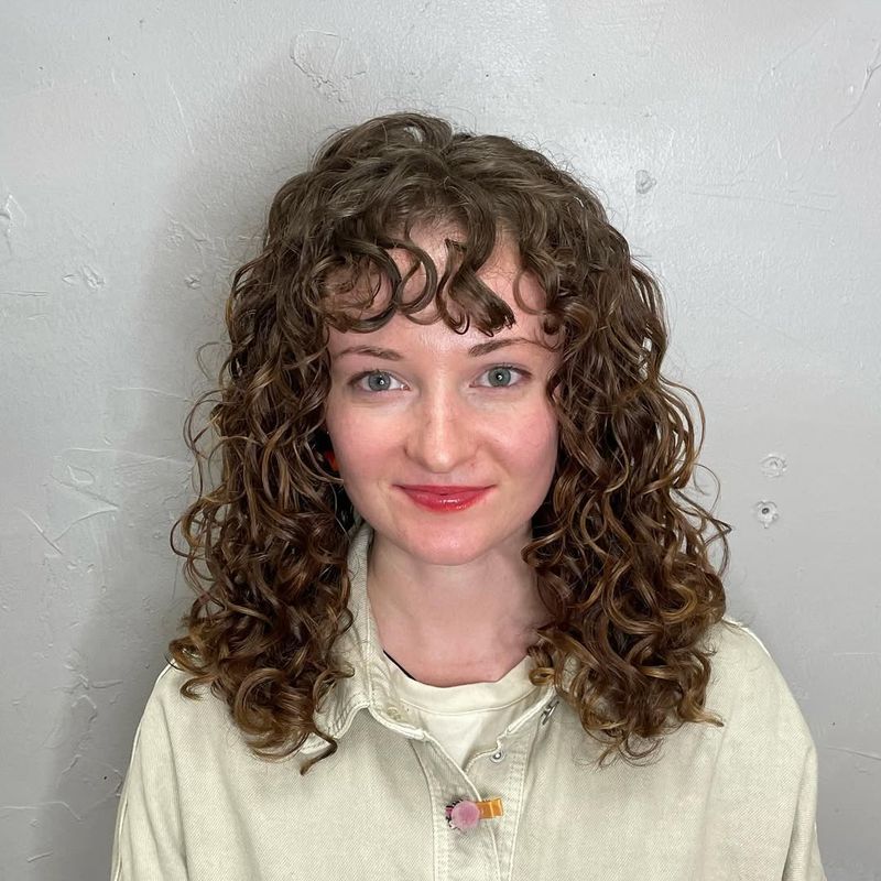 Romantic Curls with Bangs