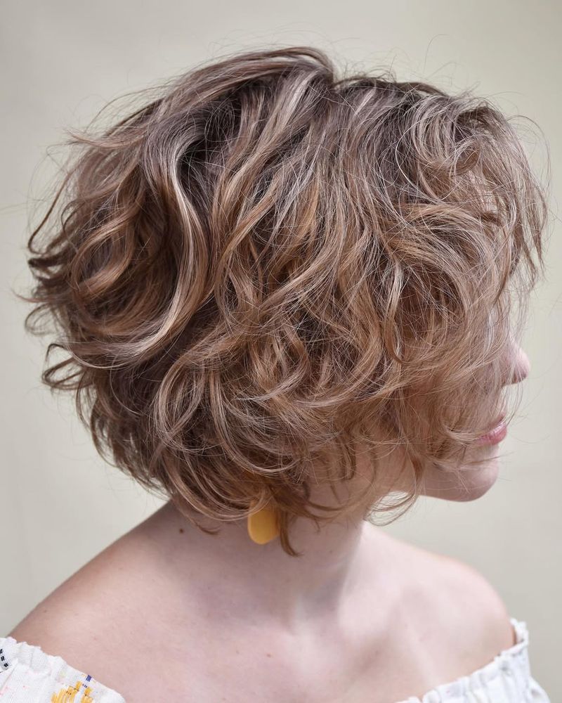 Choppy Curly Bob