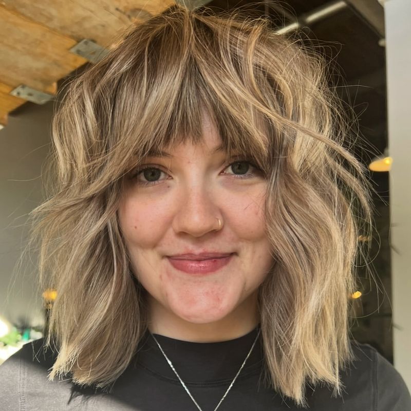 Layered Bob with Blunt Bangs