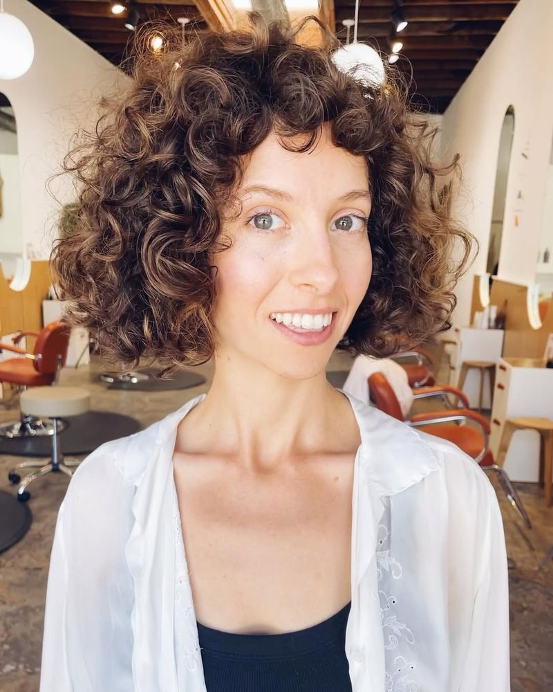 Curly Bob with Voluminous Curls