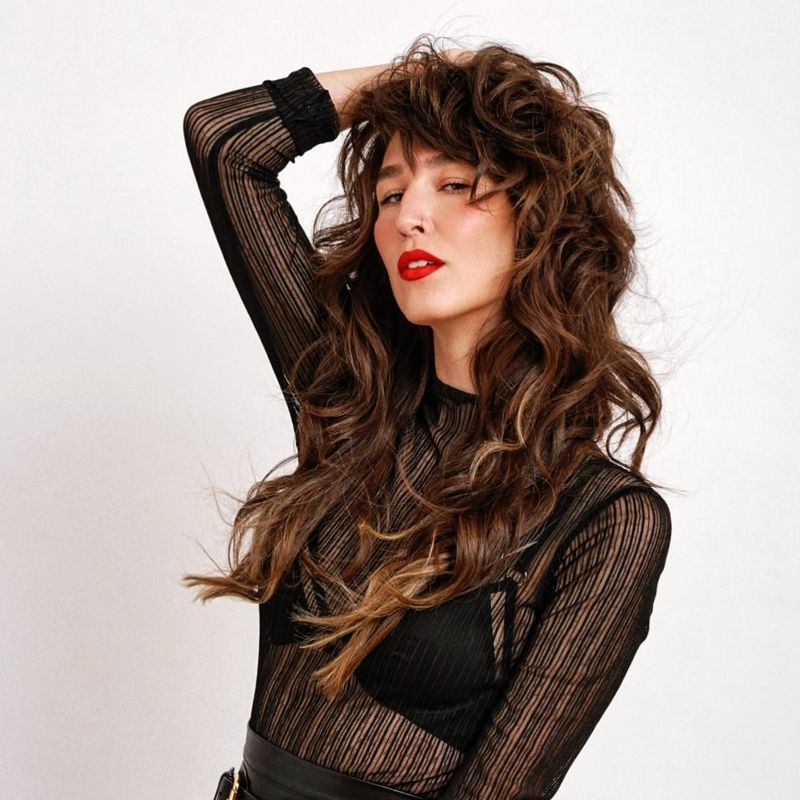 Dramatic Curly Fringe