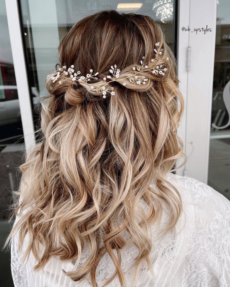 Half-Up Curled Crown