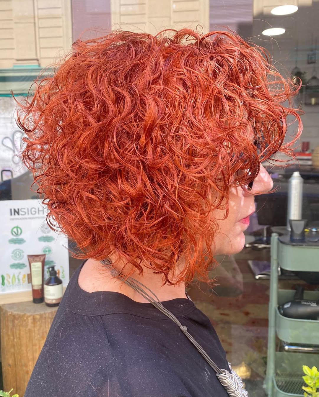 Curly Red Bob