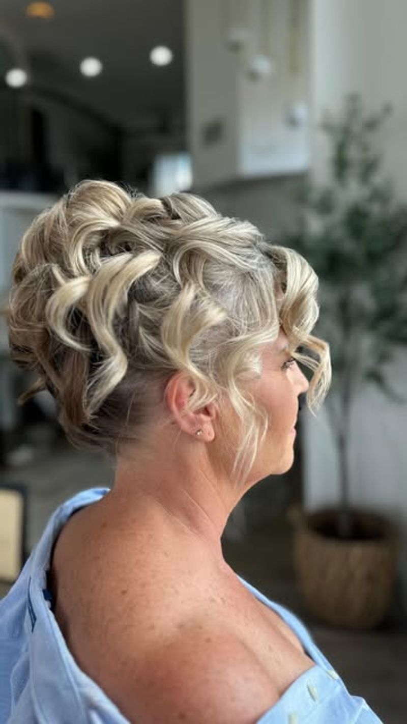 Curly Updo with Highlights