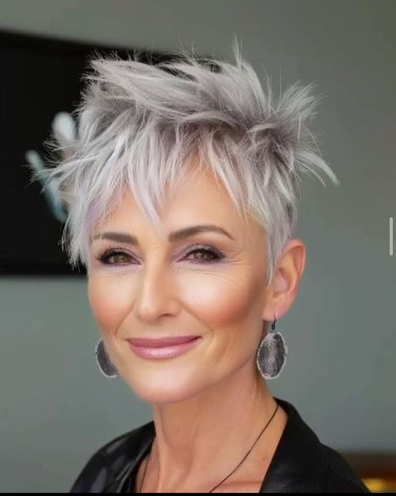 Silver Pixie Cut