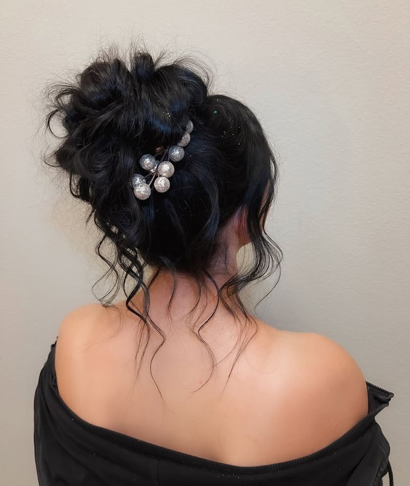 Updo romántico