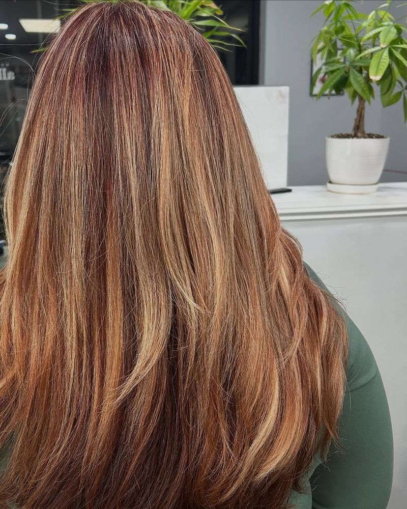 Deep Caramel Brown with Auburn Hues