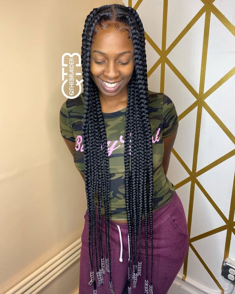 Jumbo Braids with Beads