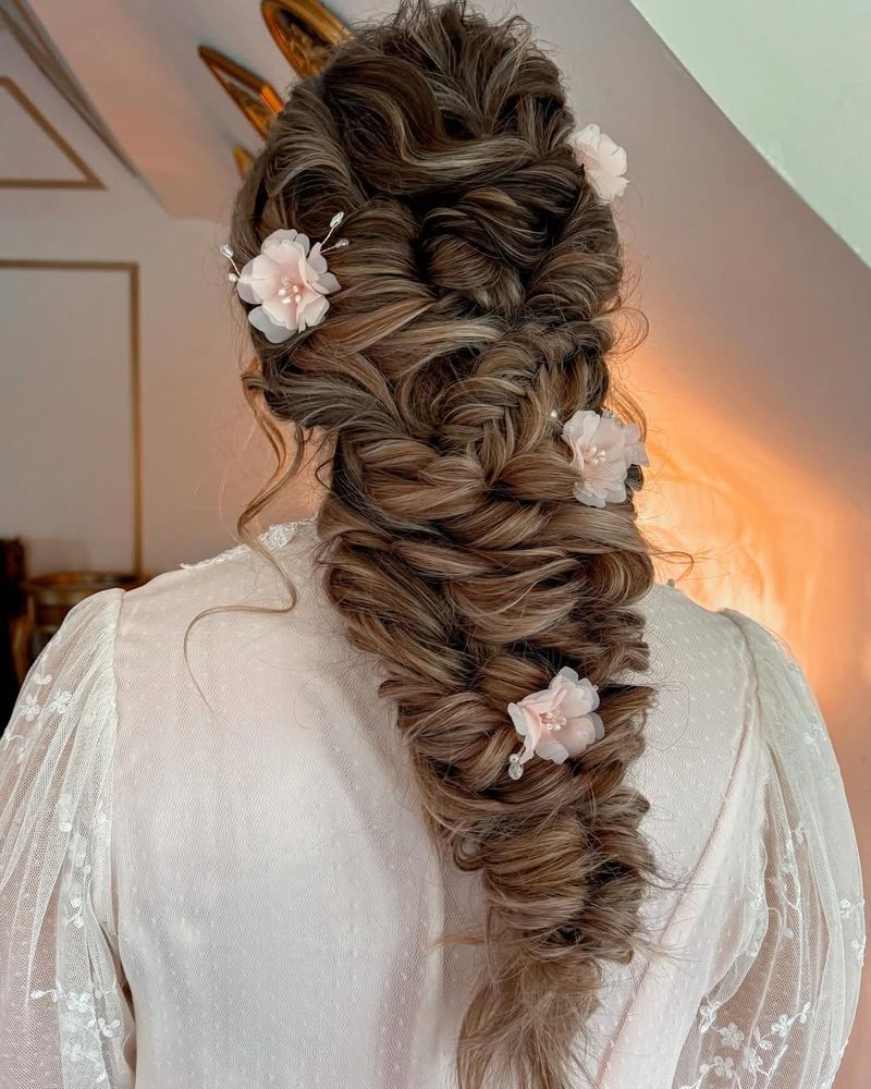 Cascading Curls Updo