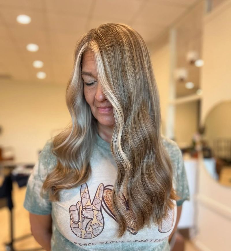 Silver Balayage Waves