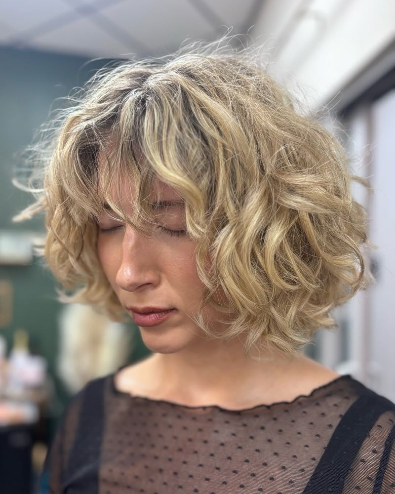 Short Curled Bob