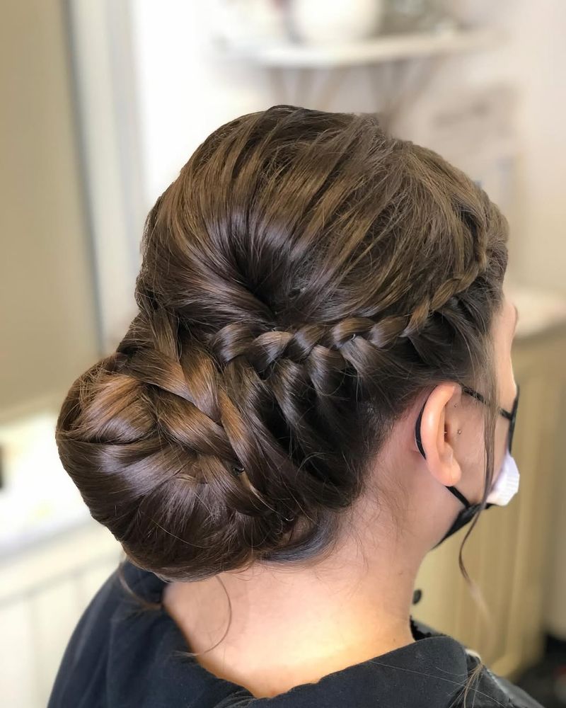 Textured Bun with Braids