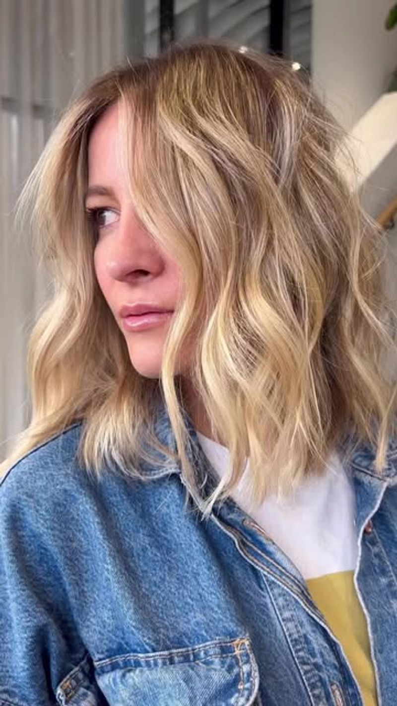 Long Bob with Beachy Waves