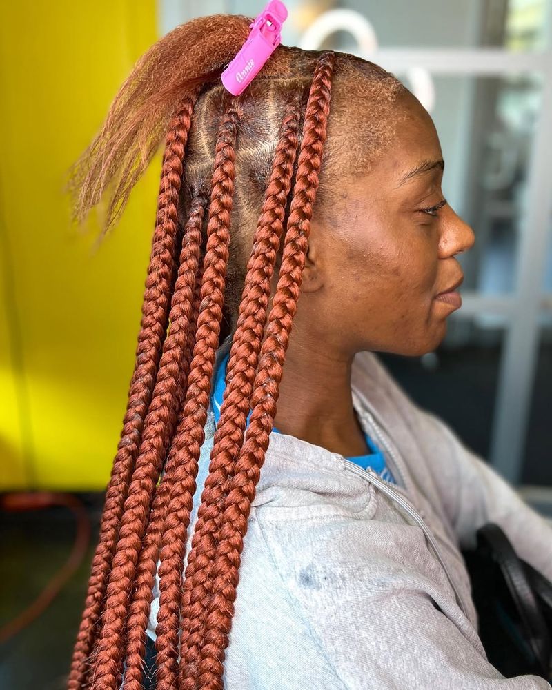 Sunset Orange Jumbo Braids