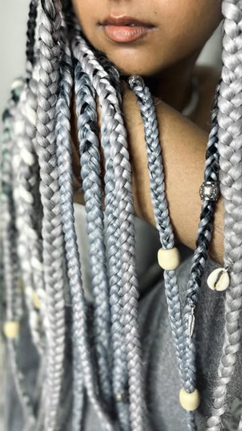 Silver Jumbo Braids