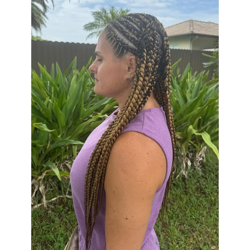 Jumbo Braids with Crown