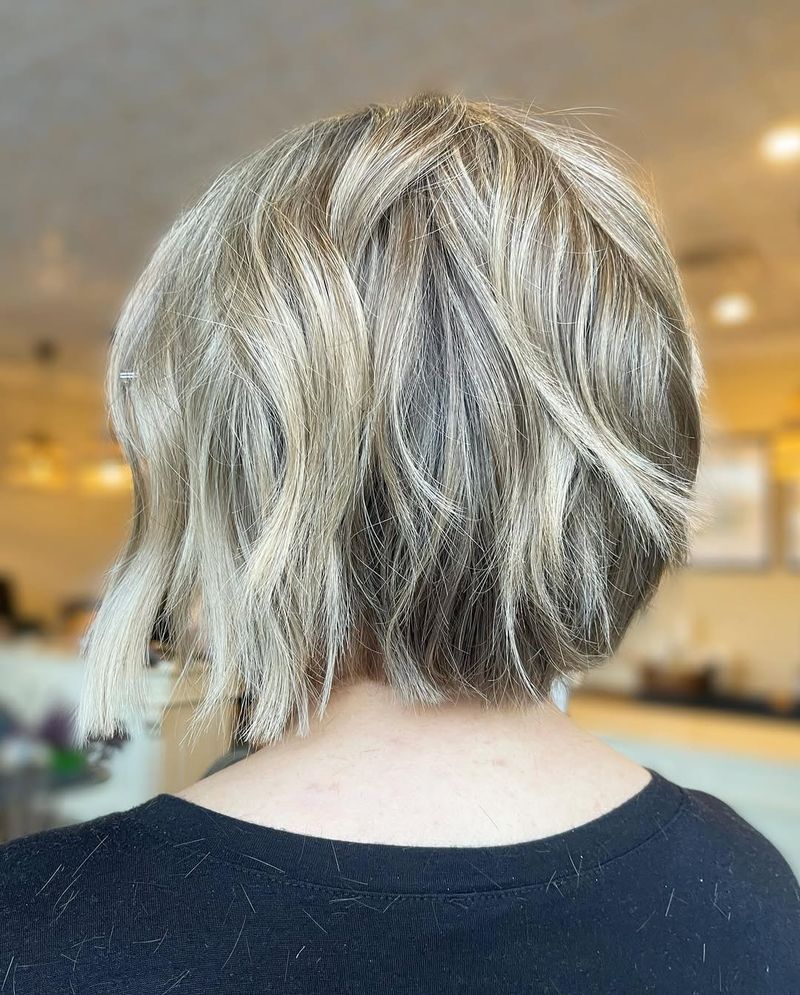 Choppy Bob with Highlights